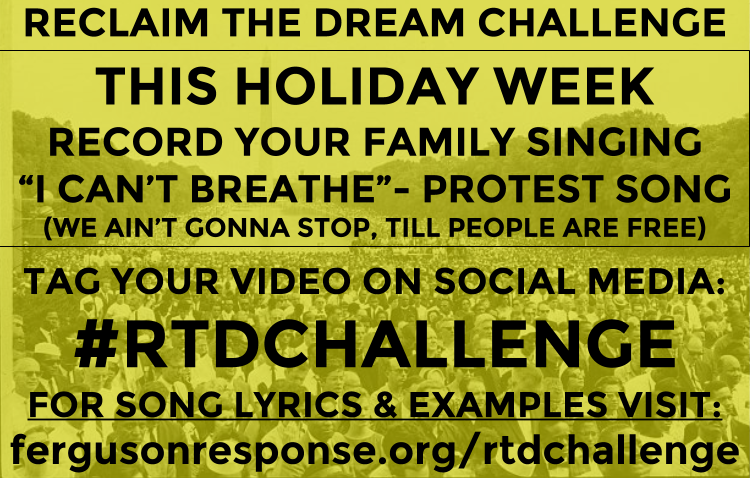 RECLAIM THE DREAM CHALLENGE THIS HOLIDAY WEEK RECO — Dec 16, 2014