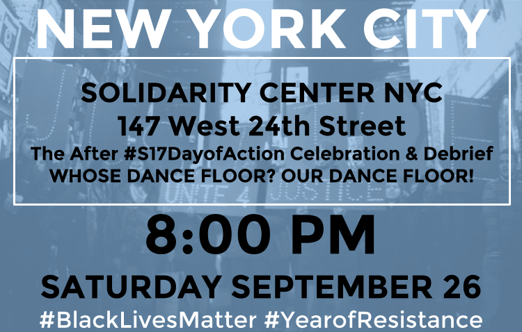 NEW YORK CITY SAT SEP 26 - 8:00 PM SOLIDARITY CENT — Sep 22, 2015